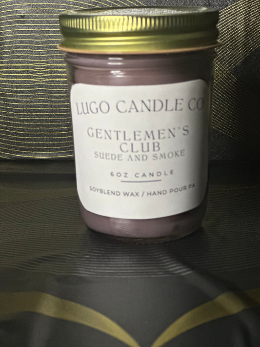 Gentlemen’s Club (smoke and leather) 6 oz Candle